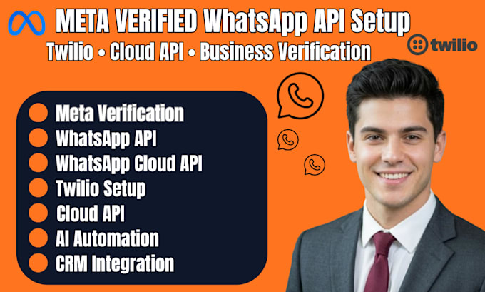 verify meta business account whatsapp API twilio whatsapp cloud API setup