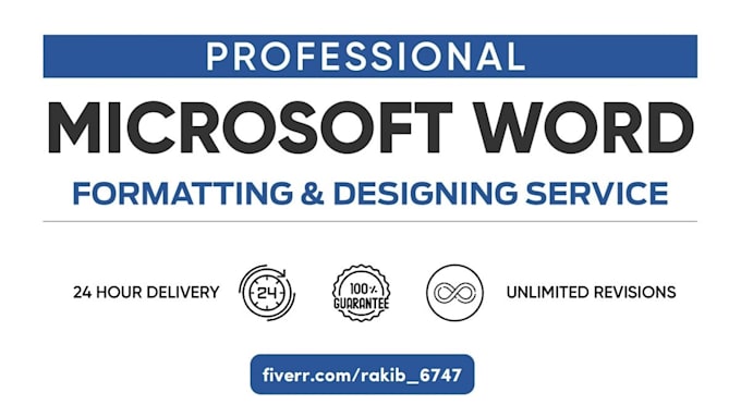 do professional document formatting, editing and ms word design