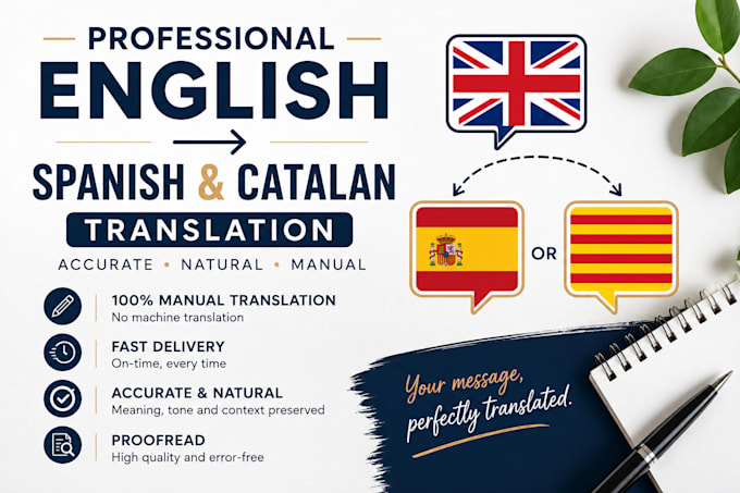 translate english to spanish or catalan manually