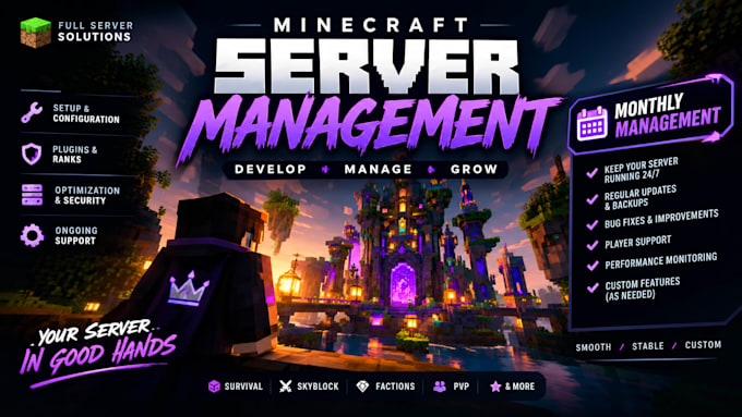 manage and maintain your minecraft server
