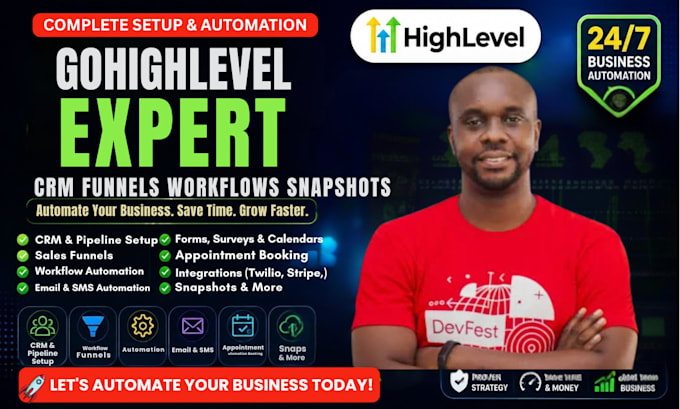 setup gohighlevel ai chatbot, workflow automation and appointment booking