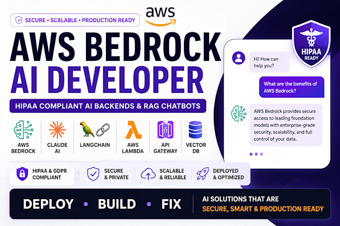 build hipaa compliant aws bedrock api rag chatbot claude llm backend bedrock dev