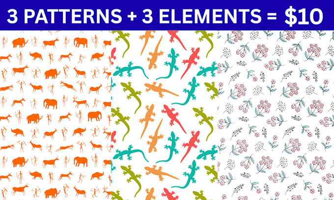 design unique seamless patterns for your fabric or apparel