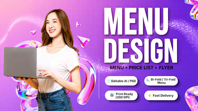 design modern food menu, price list and flyer