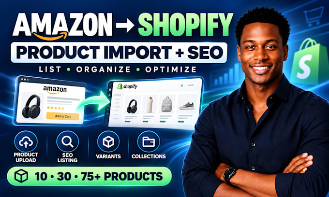 import amazon products to shopify with SEO optimized product listings