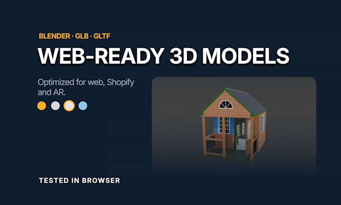 create optimized 3d product models for web glb gltf blender