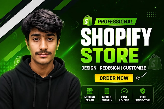 create, customize, redesign, or fix your shopify store professionall