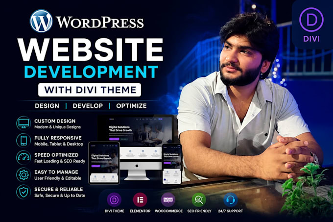 design a professional wordpress website with divi