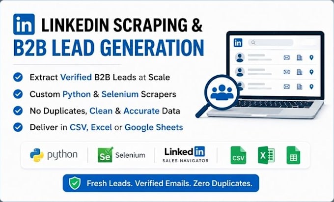 b2b lead generation, scraping, python scraping, selenium web scraping