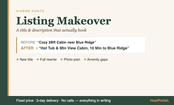 rewrite and SEO optimize your airbnb listing title and description
