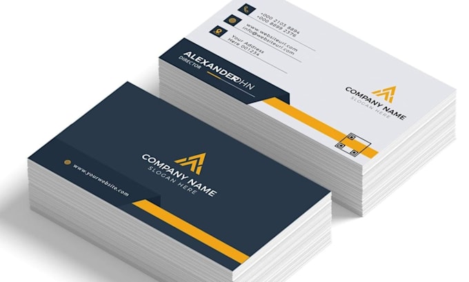 create german morden minimalist  business card logo design qr code presentacions