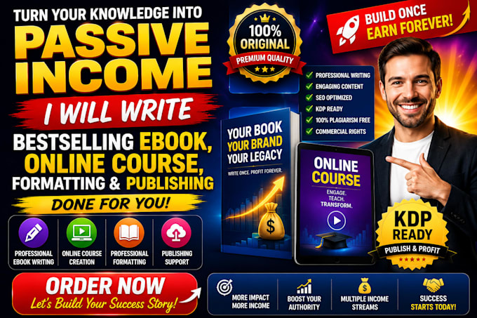 ghostwrite your ebook, online course and format for amazon KDP
