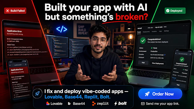 fix bugs and deploy your vibe coded web app to production