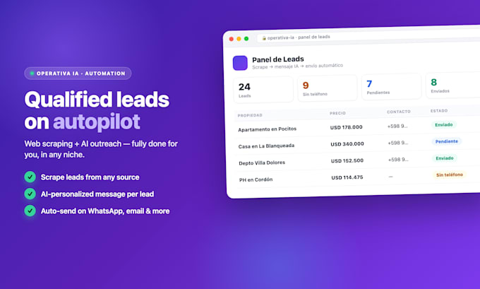 build a custom web scraper and lead outreach system