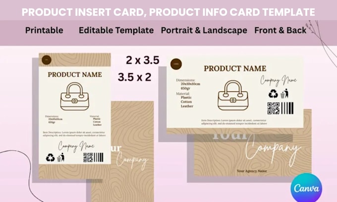design premium product insert card thank you card, amazon card, packaging insert