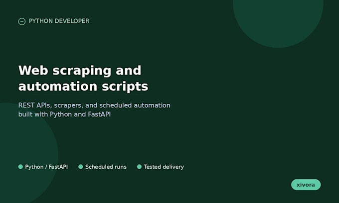 build a python backend API or automation script