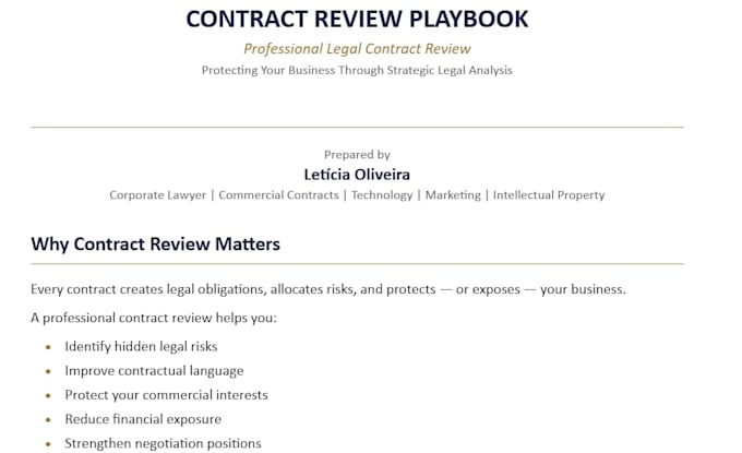 review, analyze and redline your commercial contract