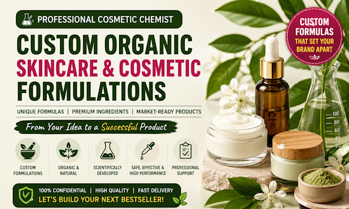 formulate organic skincare and cosmetic product formulations