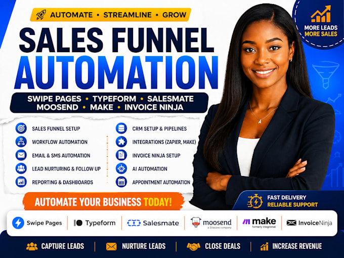 setup swipe pages typeform salesmate moosend make invoice ninja sales funnel