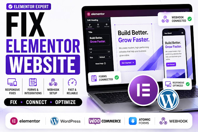 fix wordpress elementor design connect elementor atomic forms elementor webhook