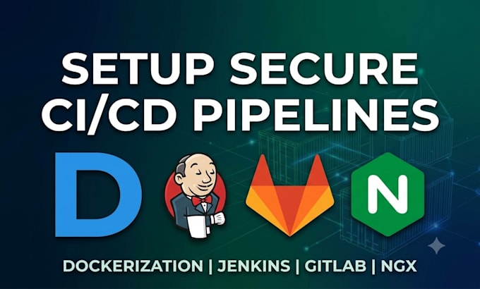 setup ci cd pipeline via jenkins gitlab or docker