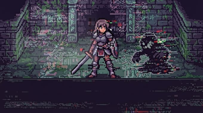 create pixel animation, character design, game sprite sheets