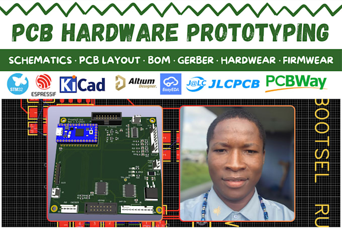 do esp32 stm32 nrf52 iot hardware prototyping custom pcb design schematic layout