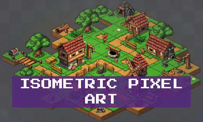 create isometric pixel art tileset pixel tilemap game asset rpg game background