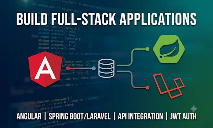 develop full stack app with angular laravel and spring boot