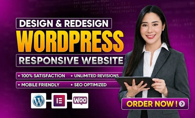 design, redesign wordpress business website as divi or elementor expert