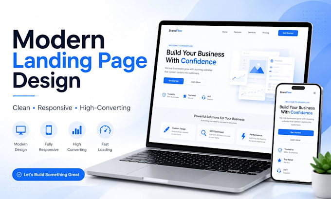 design and build a modern high converting landing page