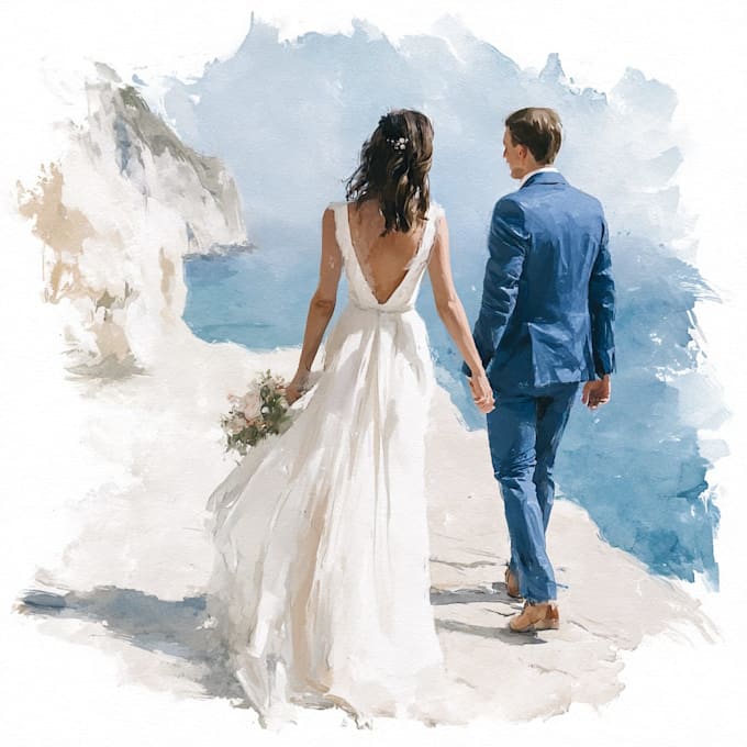 create a custom wedding map watercolor style
