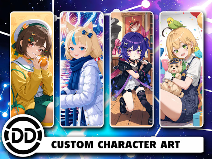 create anime, vtuber, oc and game character artwork