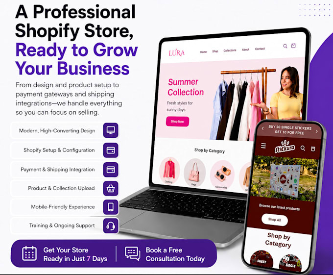 design custom shopify website store