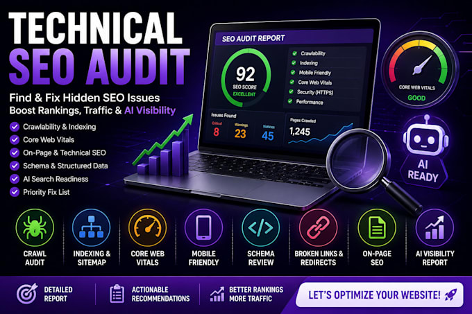 do a technical SEO audit and ai visibility for your website