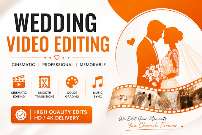 your wedding video editing with cinematic touch up