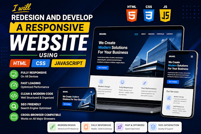 redesign and develop a responsive website