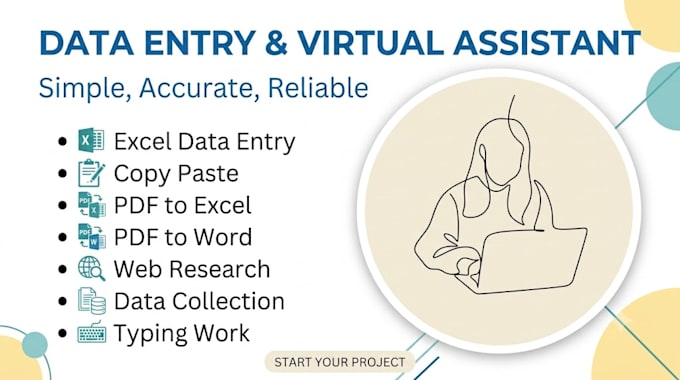 do accurate data entry , excel , copy paste , and PDF conversion
