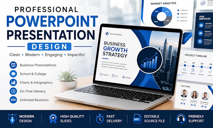 design professional power point presentation and pitch deck