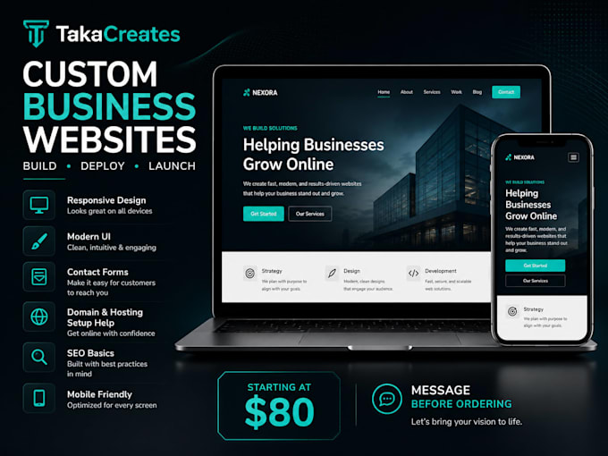 build, deploy, and maintain a professional business website