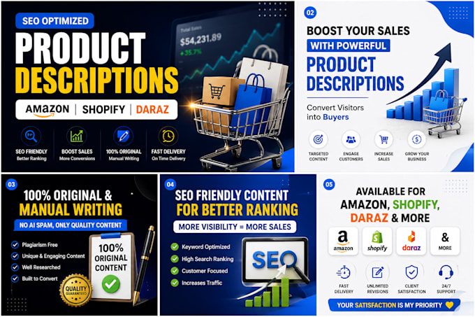 write SEO product description for amazon, shopify and daraz