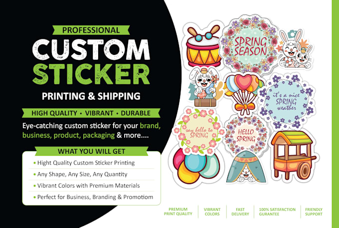 custom sticker printing and shipping