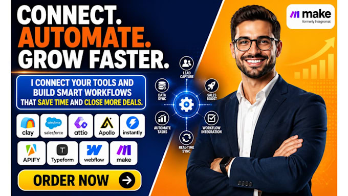 clay salesforce attio apollo instantly apify typeform webflow make integration