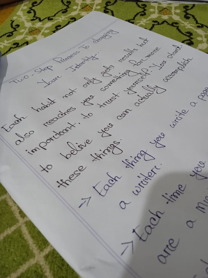 write anything with my beautiful handwritting
