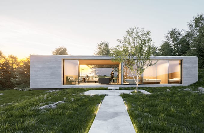 40ft container detailed construction plan, hvac air conditioning placement, cgi