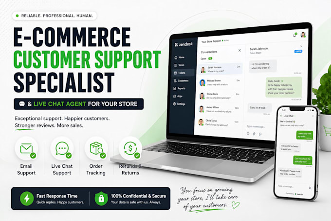 be your e commerce customer support and live chat agent