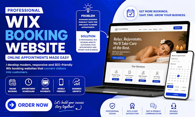 develop a professional wix booking website with online appointments and payments