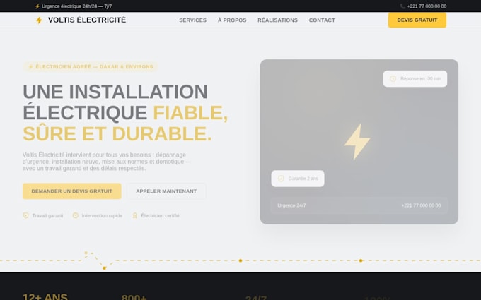 build a modern animated business website with HTML and CSS