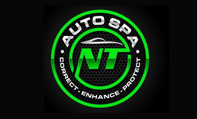 design auto spa correction logo with protection service