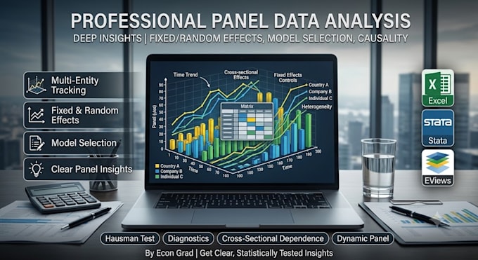 run panel data regression analysis in stata, r, or eviews
